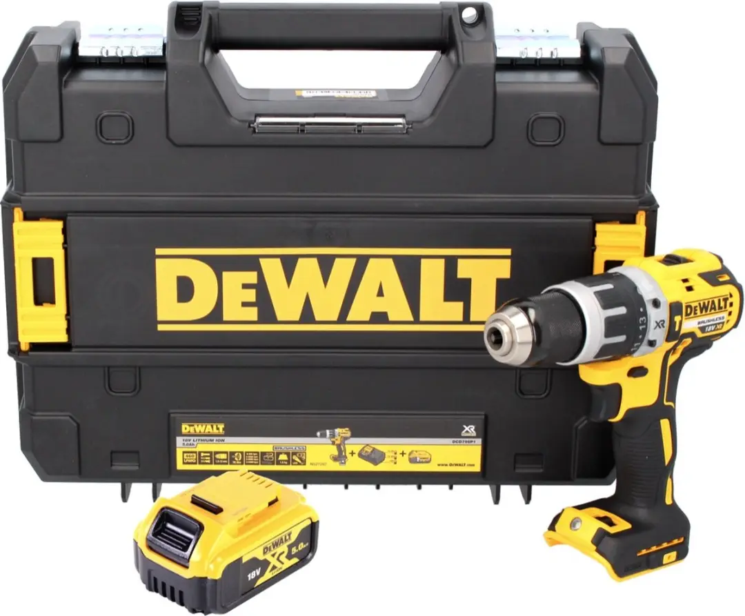 DeWalt DCD796NT Klopboormachine 18V 70Nm Borstelloos - 5Ah - 2 snelheden