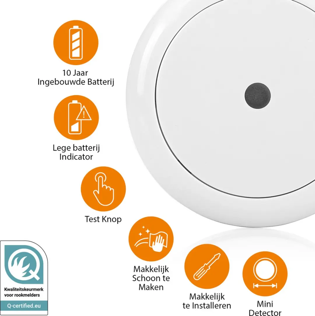 Smartwares FSM-16020 Rookmelder - 10 Jaar batterij - Wit
