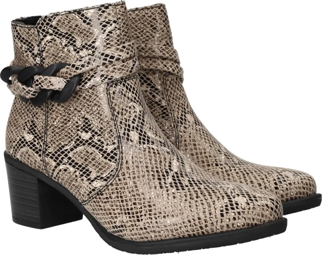 Rieker Dames Enkellaarsjes Beige - Maat 37
