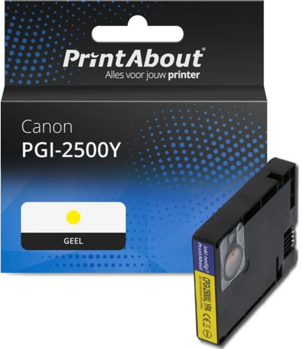 PrintAbout PGI-2500Y Inktcartridge Geel