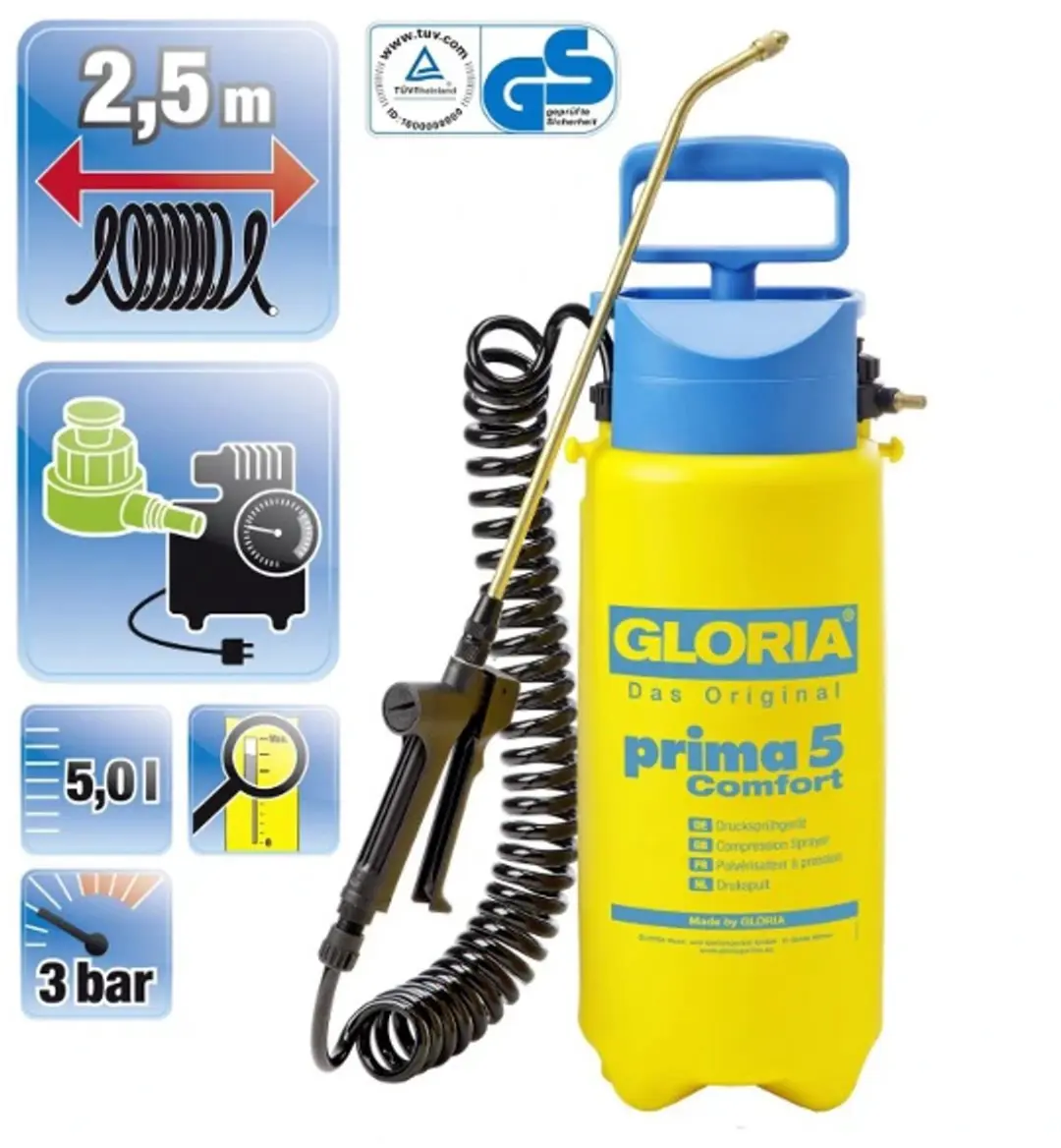 Gloria Prima 5 Comfort Drukspuit 5L