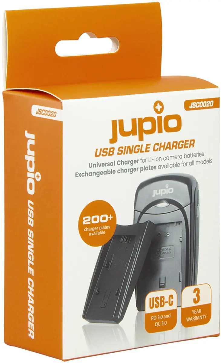 Jupio JSC0020 USB-C PD Oplader - Zwart