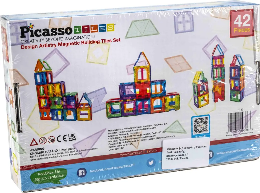 Tactic Picasso Tiles PT42 Magnetische Tegels - 42-delig