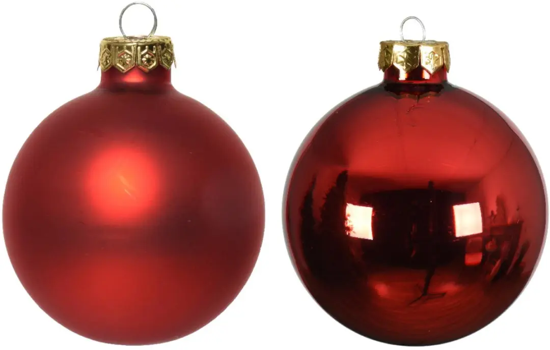 Decoris Kerstballen Set 16 Stuks - Rood - Blinkend & Mat - afbeelding 3 van 6