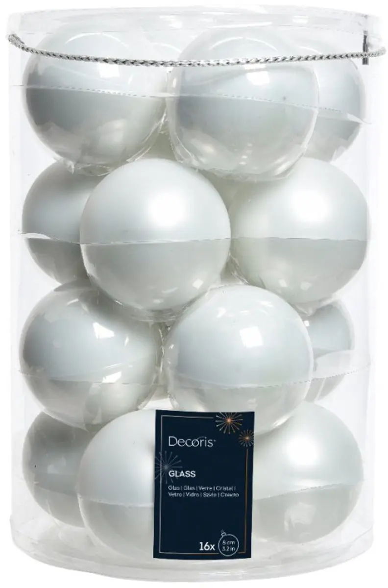 Decoris Glas Kerstballen 8cm