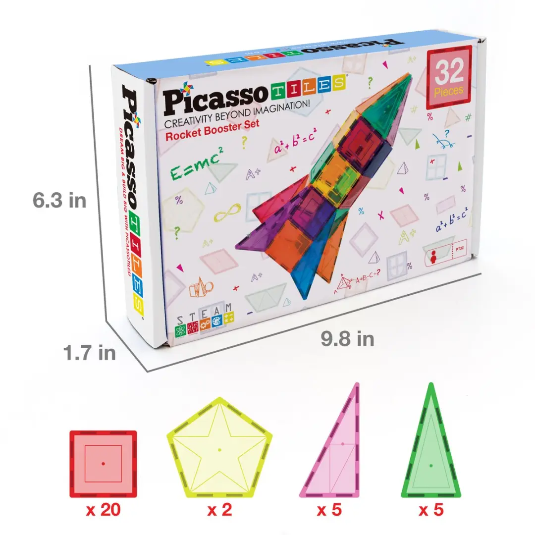 Tactic Picasso Tiles PT32 Magnetische Tegels - 32-delig