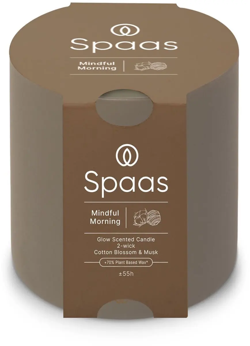 Spaas Glow Geurkaars Katoenbloesem & Muskus
