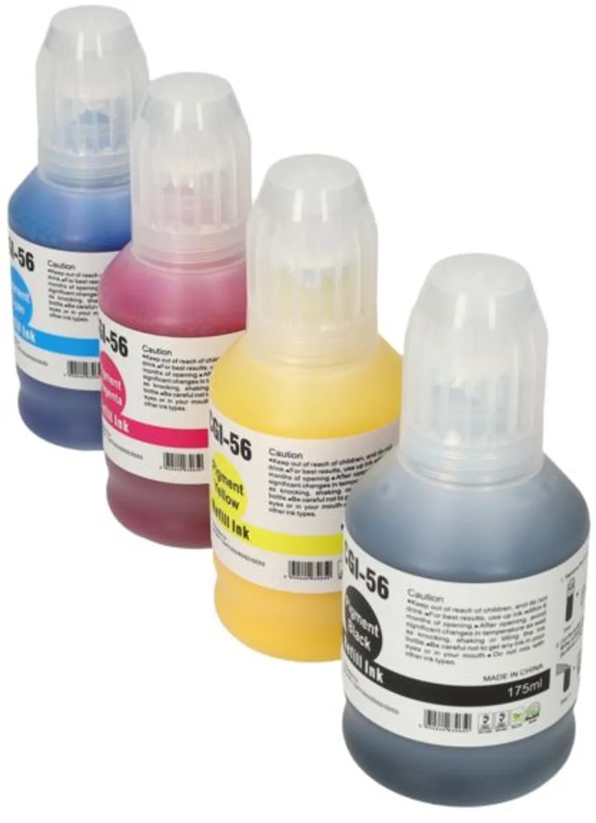 PrintAbout Canon GI-56BK/C/M/Y Inktcartridge 4-kleuren - 595ml