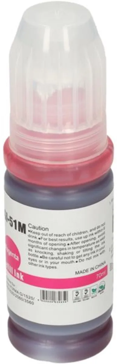 PrintAbout GI-51M Inktcartridge Magenta - 70ml - o.a. Canon PIXMA G2400