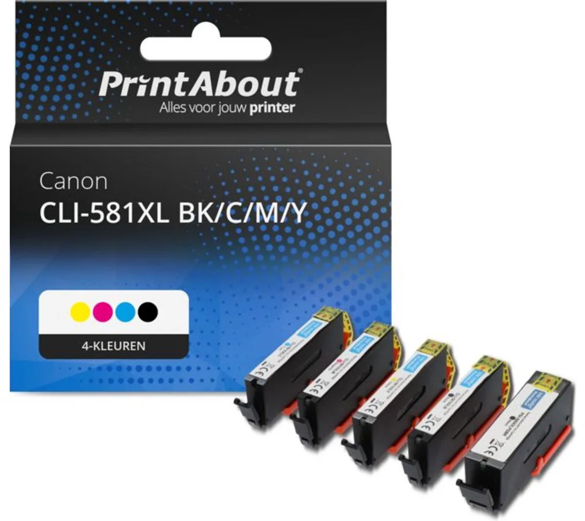 PrintAbout Canon CLI-581XL Inktcartridges 4-kleuren