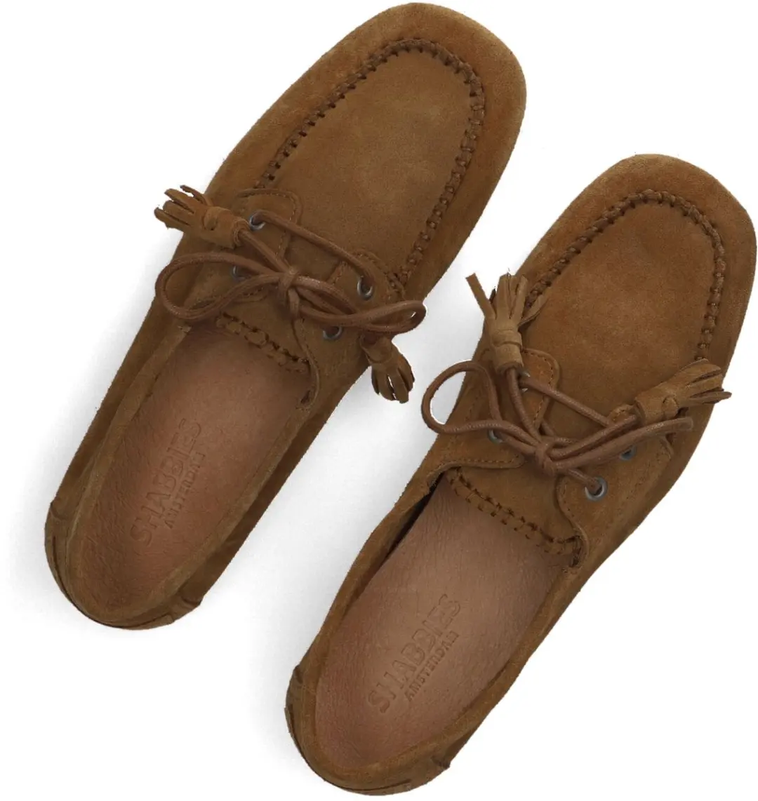 Shabbies Ciska Mocca Mocassins Dames - Instappers - Bruin - Maat 37