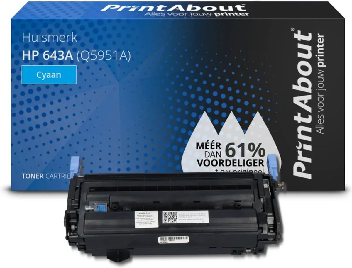 PrintAbout HP 643A Q5951A Toner Cyaan - 45.500