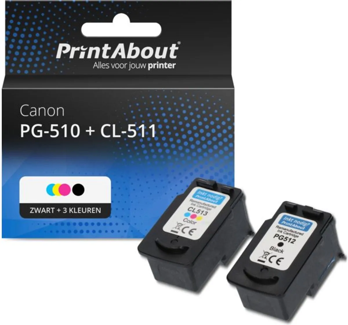 PrintAbout PG-510 + CL-511 Inktcartridge Multipack