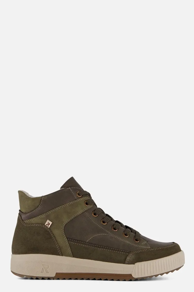 Rieker Veterboots groen Synthetisch