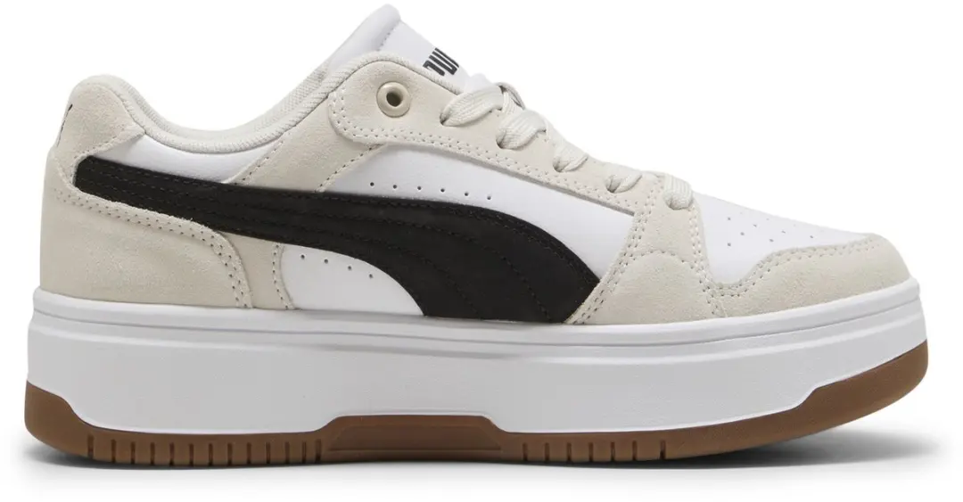 PUMA Rebound Femme Low SD Dames Sneakers - 38.5 - Wit/Zwart/Ivoor - afbeelding 5 van 6