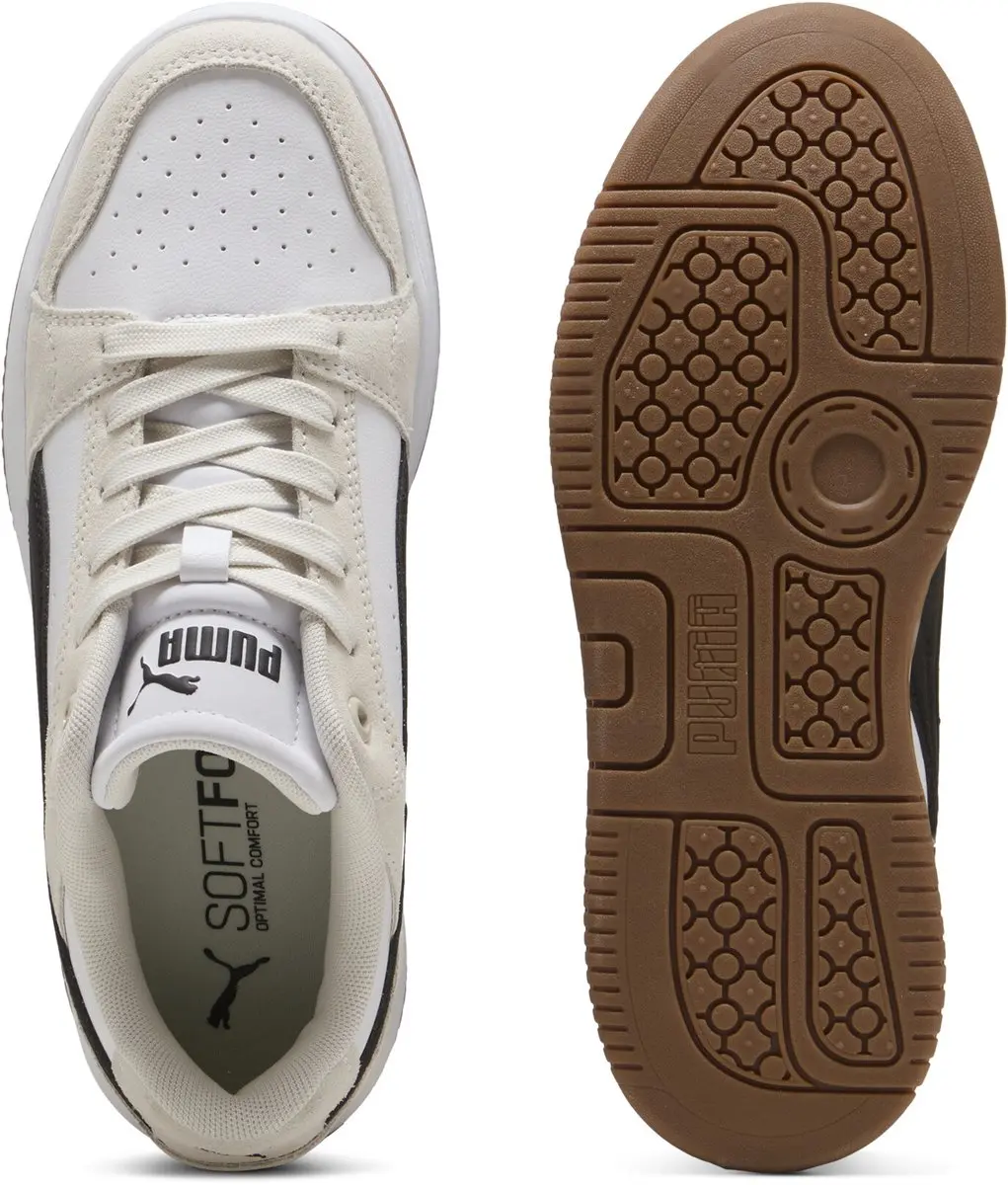 PUMA Rebound Femme Low SD Dames Sneakers - 38.5 - Wit/Zwart/Ivoor - afbeelding 4 van 6