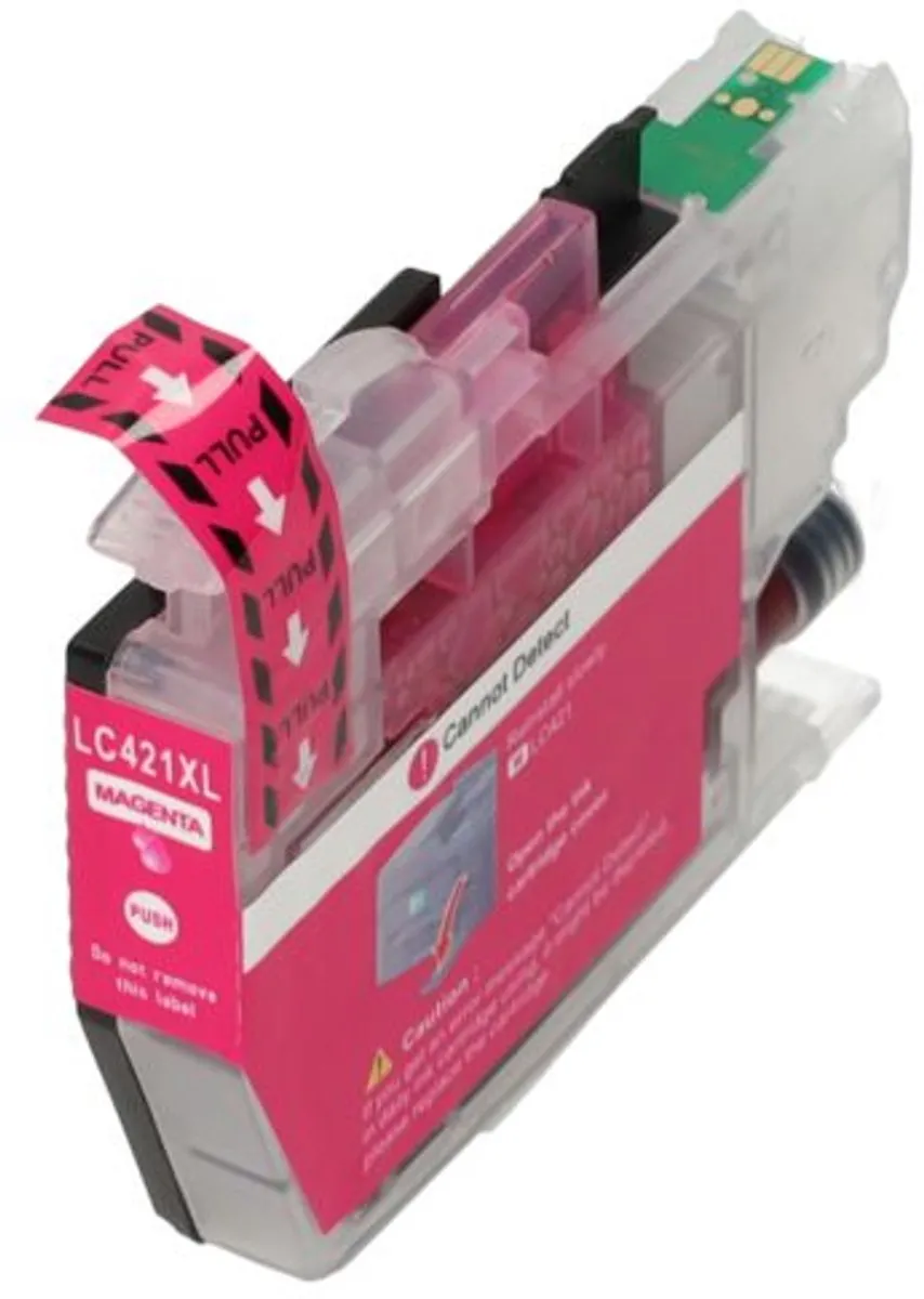 PrintAbout Huismerk Brother LC-421XLM Inktcartridge Magenta - 1000 Pagina's