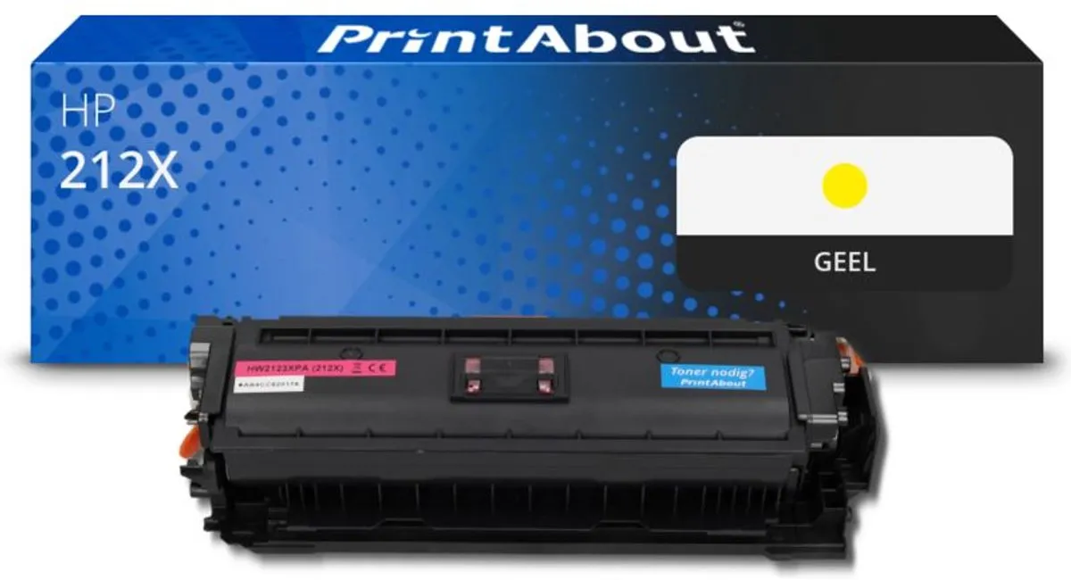 PrintAbout Toner 212X (W2122X) Geel - 10.000 pagina's