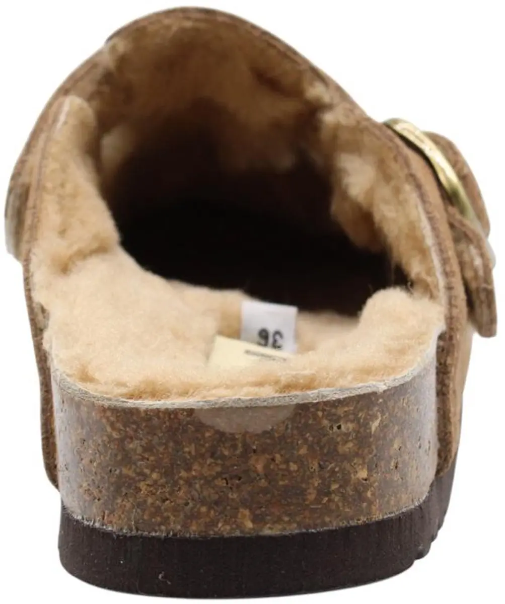 Scholl Fae New Fur Suede Instappers - Taupe