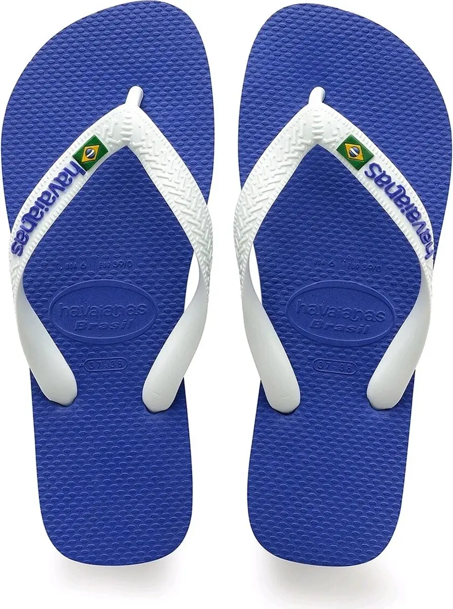 Havaianas Brasil Logo Teenslipper - Blauw