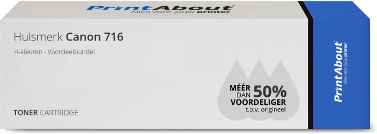 PrintAbout 716-PA2 Toner 4-kleuren Voordeelbundel - 7.300 pagina's