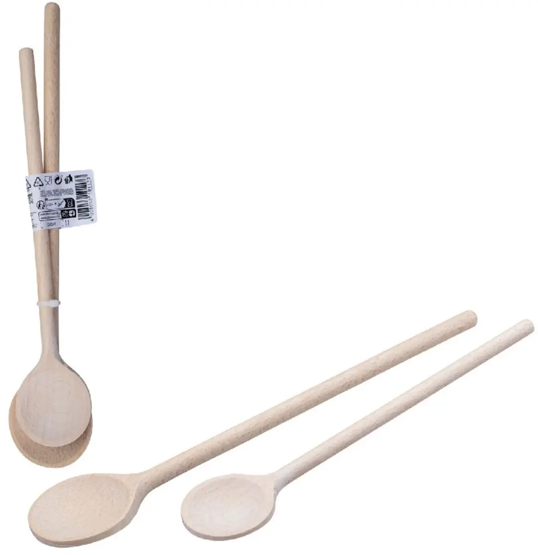 Fackelmann Houten Kooklepels 2 Stuks