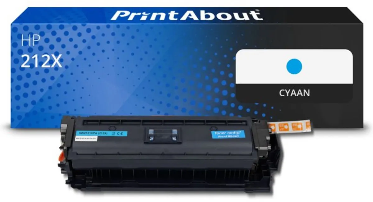 PrintAbout Toner 212X W2121X Cyaan - 10.000 pagina's
