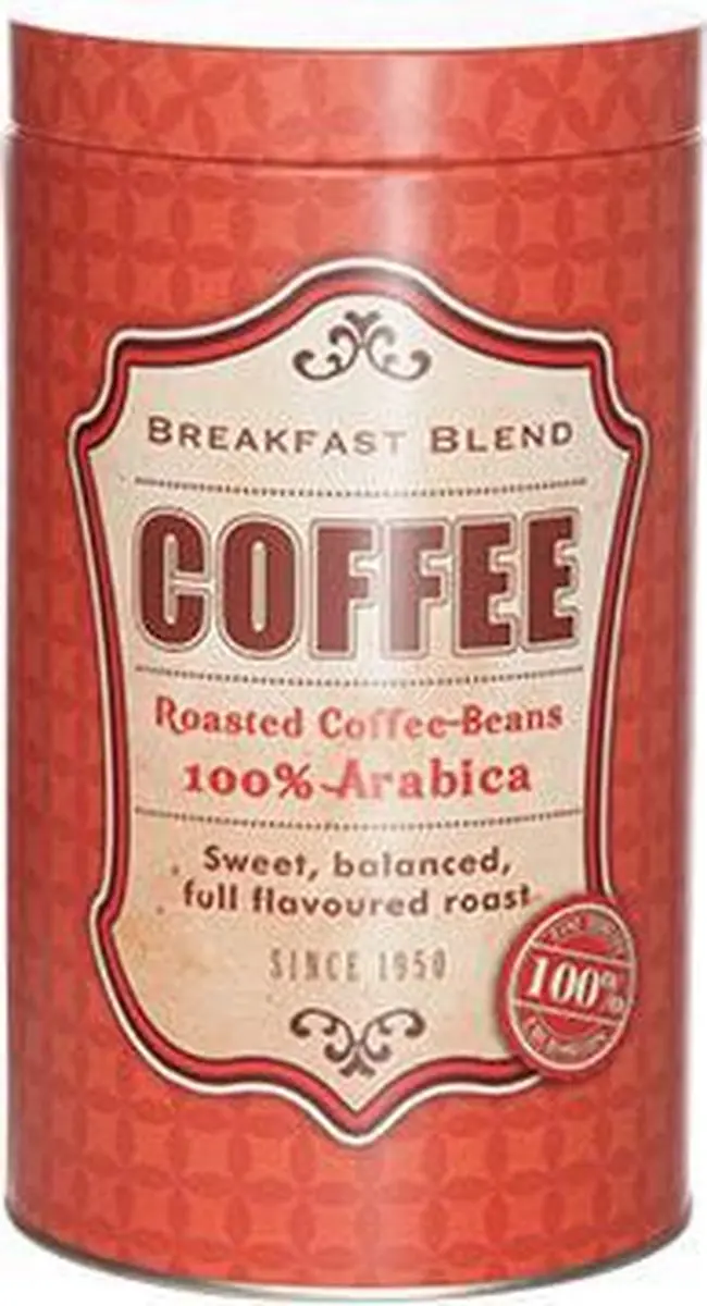 RETRO VOORRAADDOOS COFFEE D11XH19CM