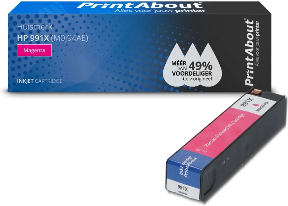 PrintAbout Inktcartridge M0J94AE Magenta - 250ml - XL