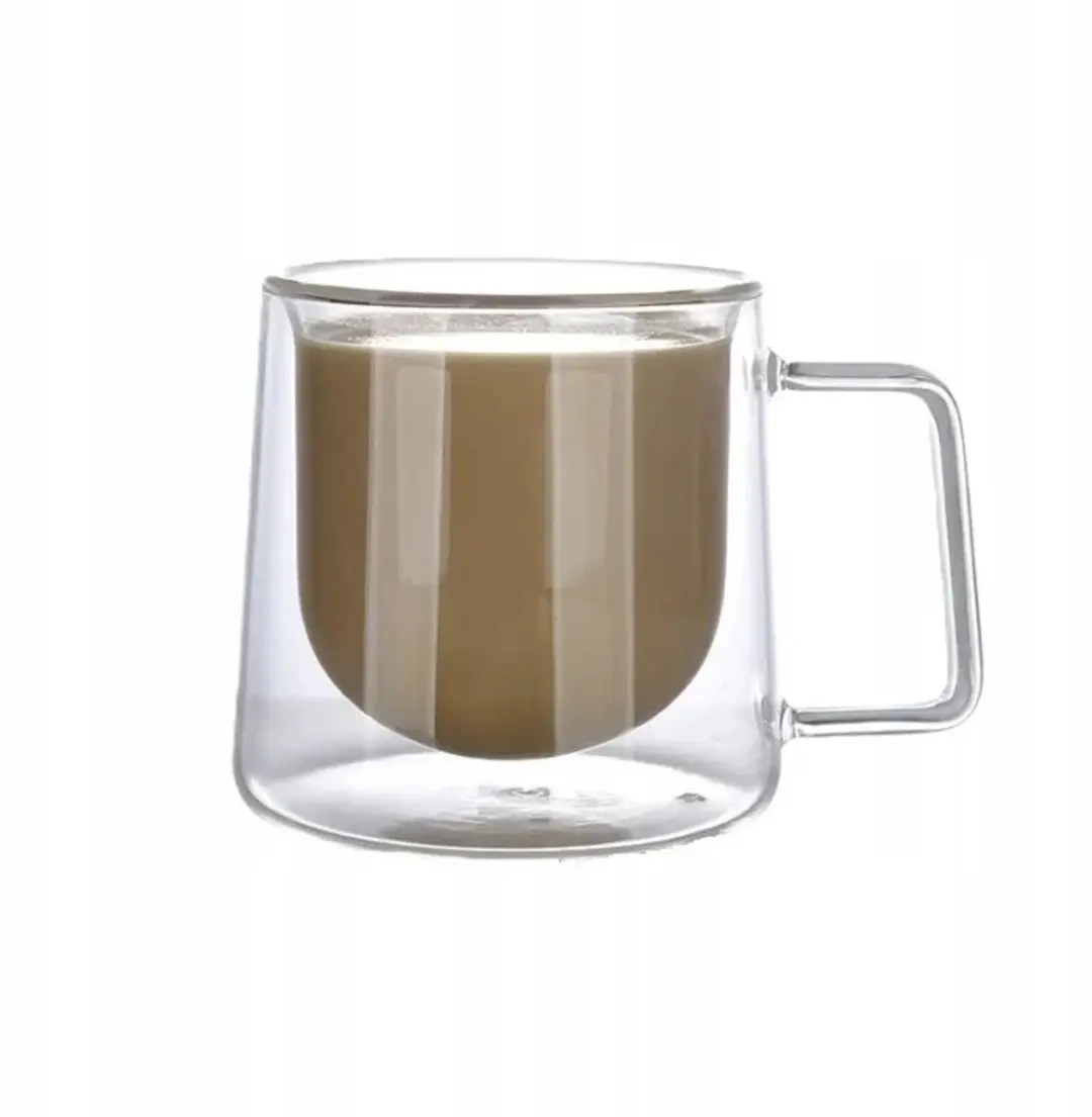 Dubbelwandig Koffieglas 250 ml met Oor