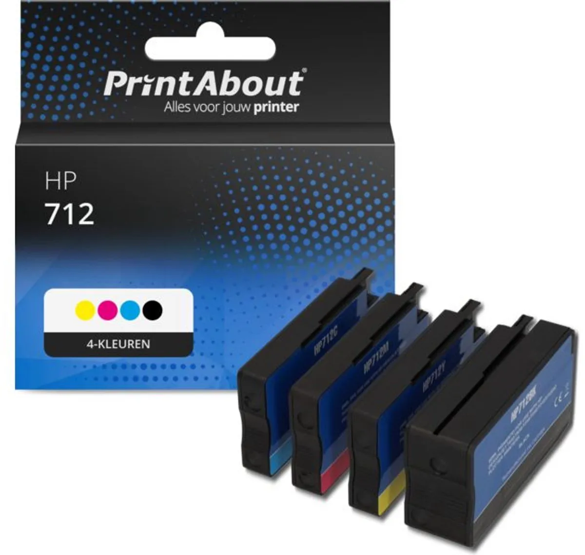 PrintAbout Inktcartridge 712 4-kleuren Multipack