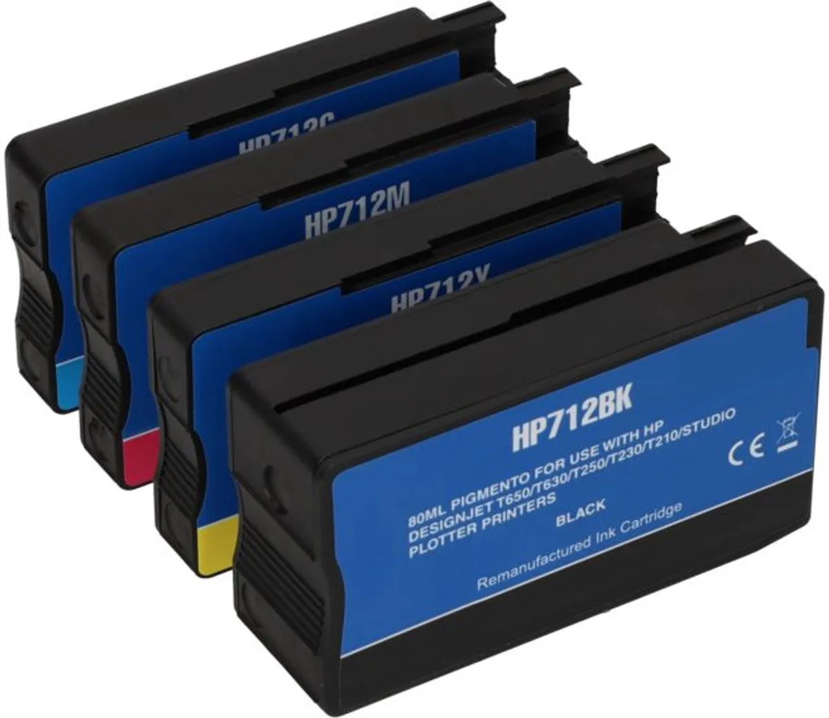 PrintAbout Inktcartridge 712 4-kleuren Multipack - 167ml - o.a. HP