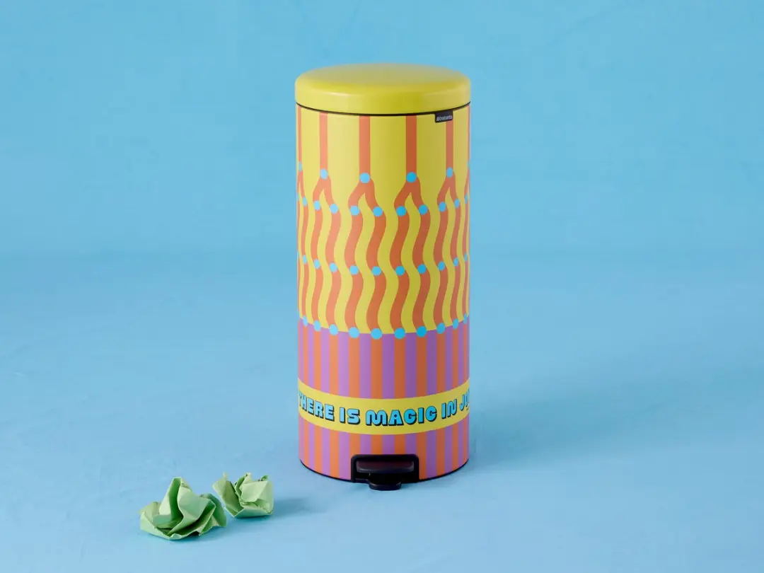 Brabantia NewIcon Prullenbak - 30 liter - Yinka Ilori - afbeelding 3 van 6