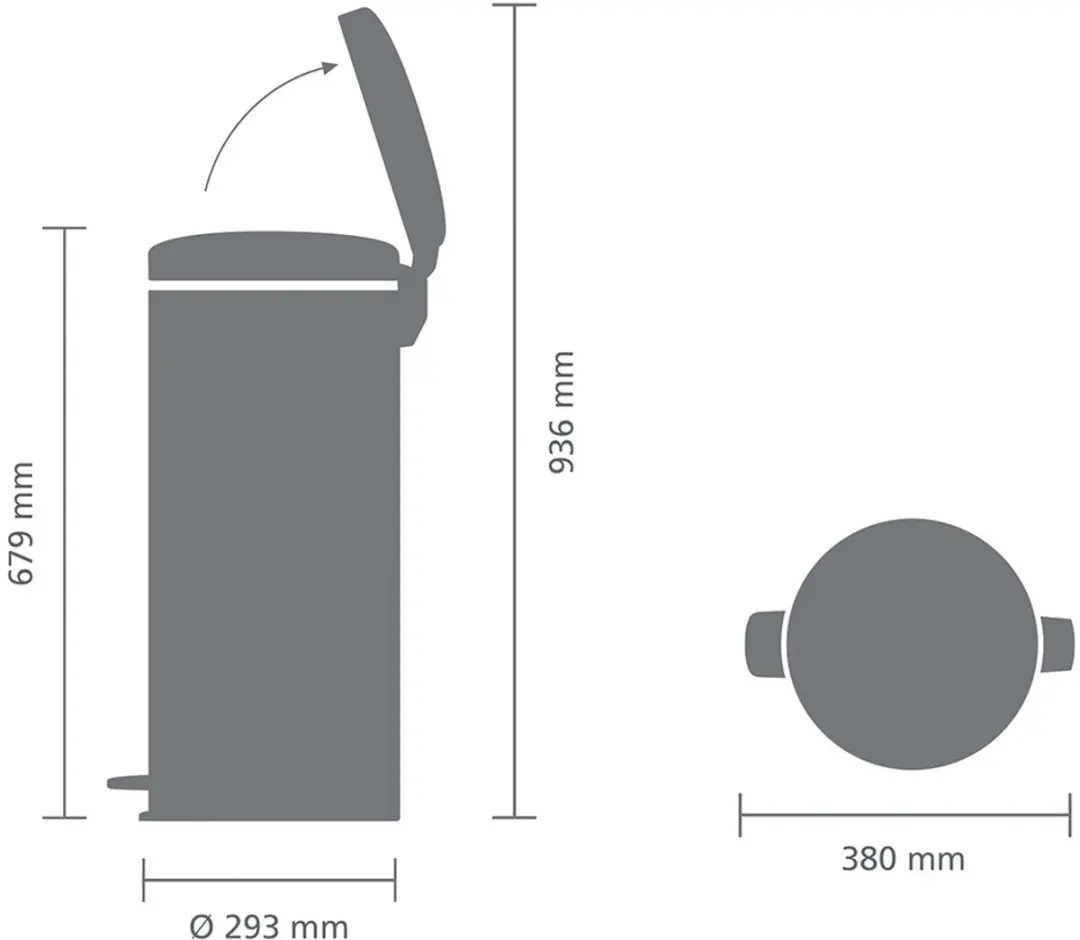 Brabantia NewIcon Prullenbak - 30 liter - Yinka Ilori - afbeelding 2 van 6