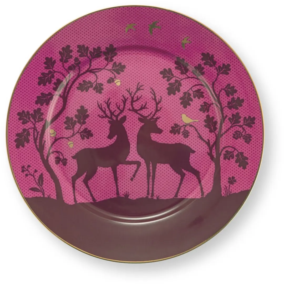 Pip Studio Deerest Darling Gebaksbord Roze 17 cm Porselein