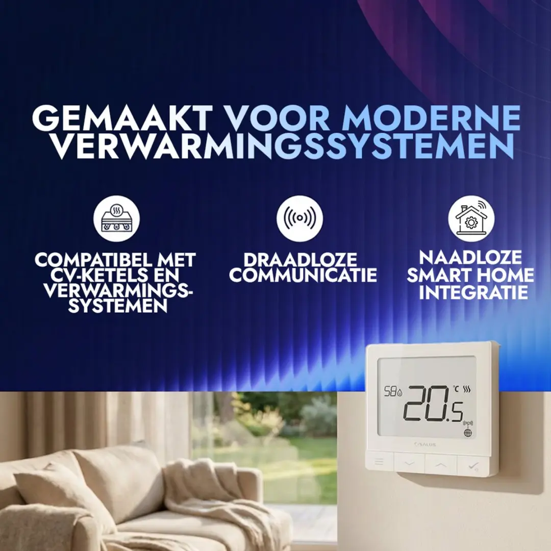 Salus SQ610RF Quantum Smart Thermostaat - Wit
