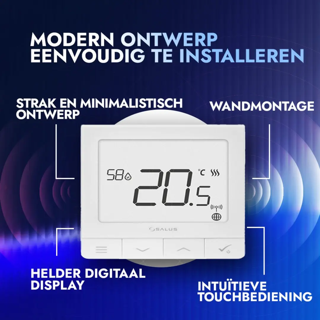 Salus SQ610RF Quantum Smart Thermostaat - Wit