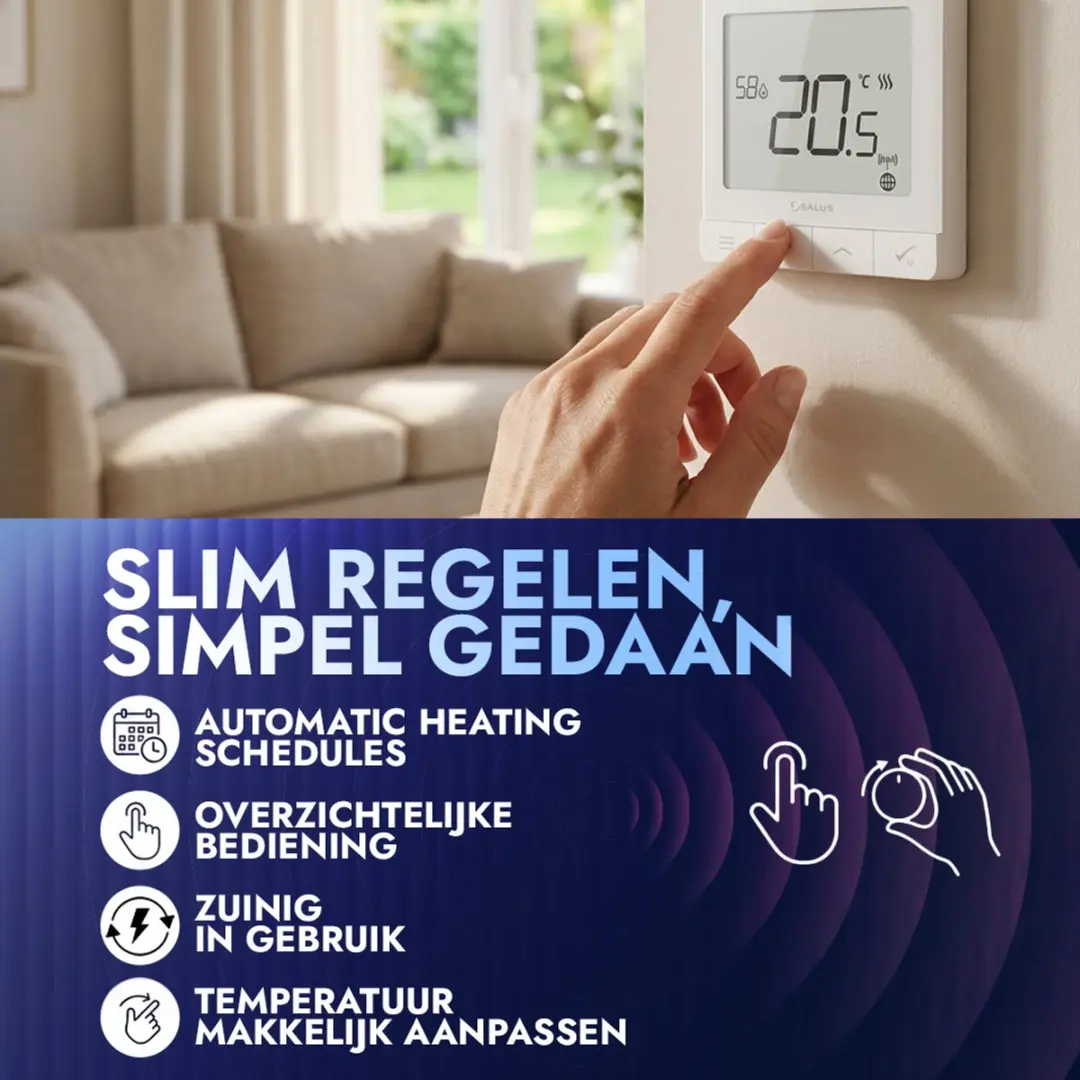 Salus SQ610RF Quantum Smart Thermostaat - Wit