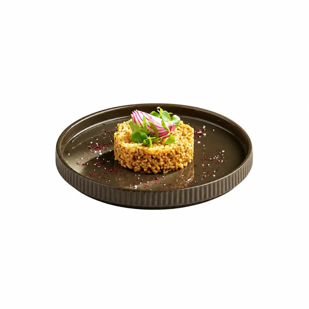 APS The Grid Dinerbord - 6 Stuks - Bruin - Ø20cm