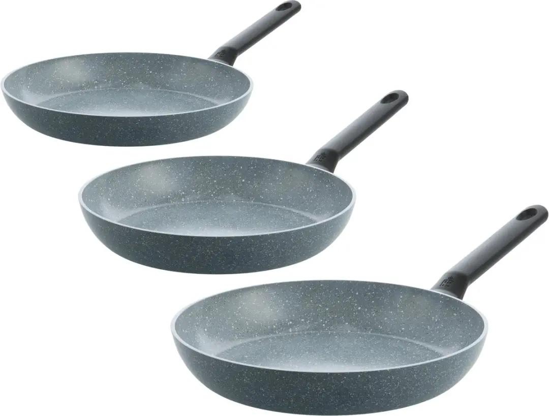 BK Blue Label Granite keramische antiaanbak koekenpannenset 3-delig