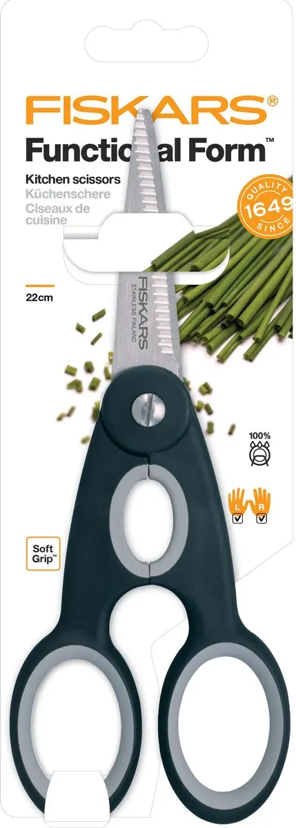 Fiskars Keukenschaar Functional Form 22cm - Zwart - afbeelding 5 van 6