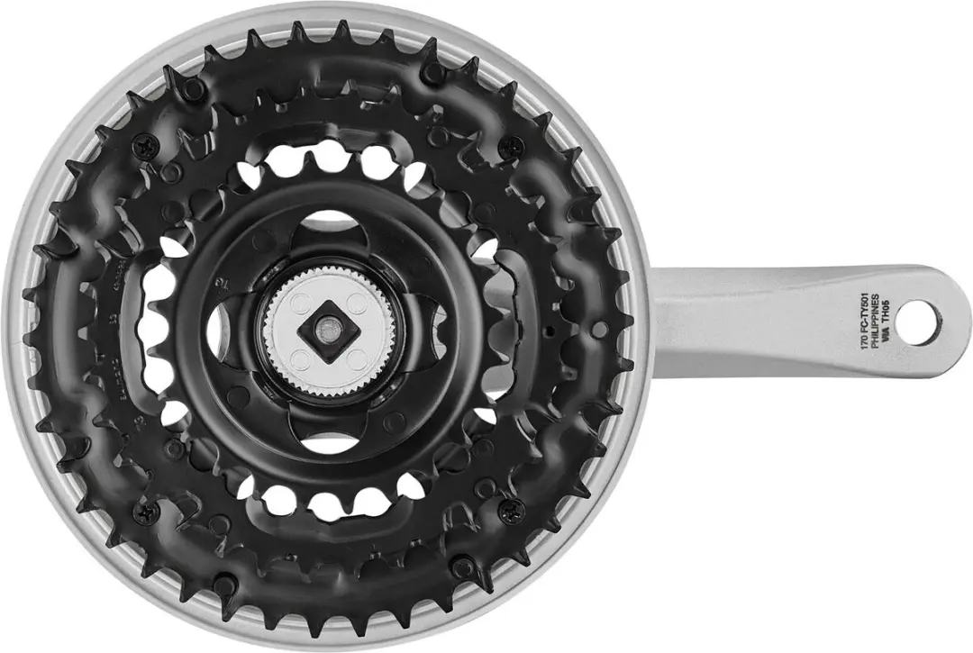 Shimano FC-TY501 Crankstel - 170mm - 42x34x24T - Zilver - afbeelding 3 van 6