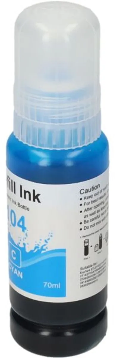 PrintAbout Inktcartridge C13T00P240 Cyaan - 70ml - o.a. Epson ET27xx