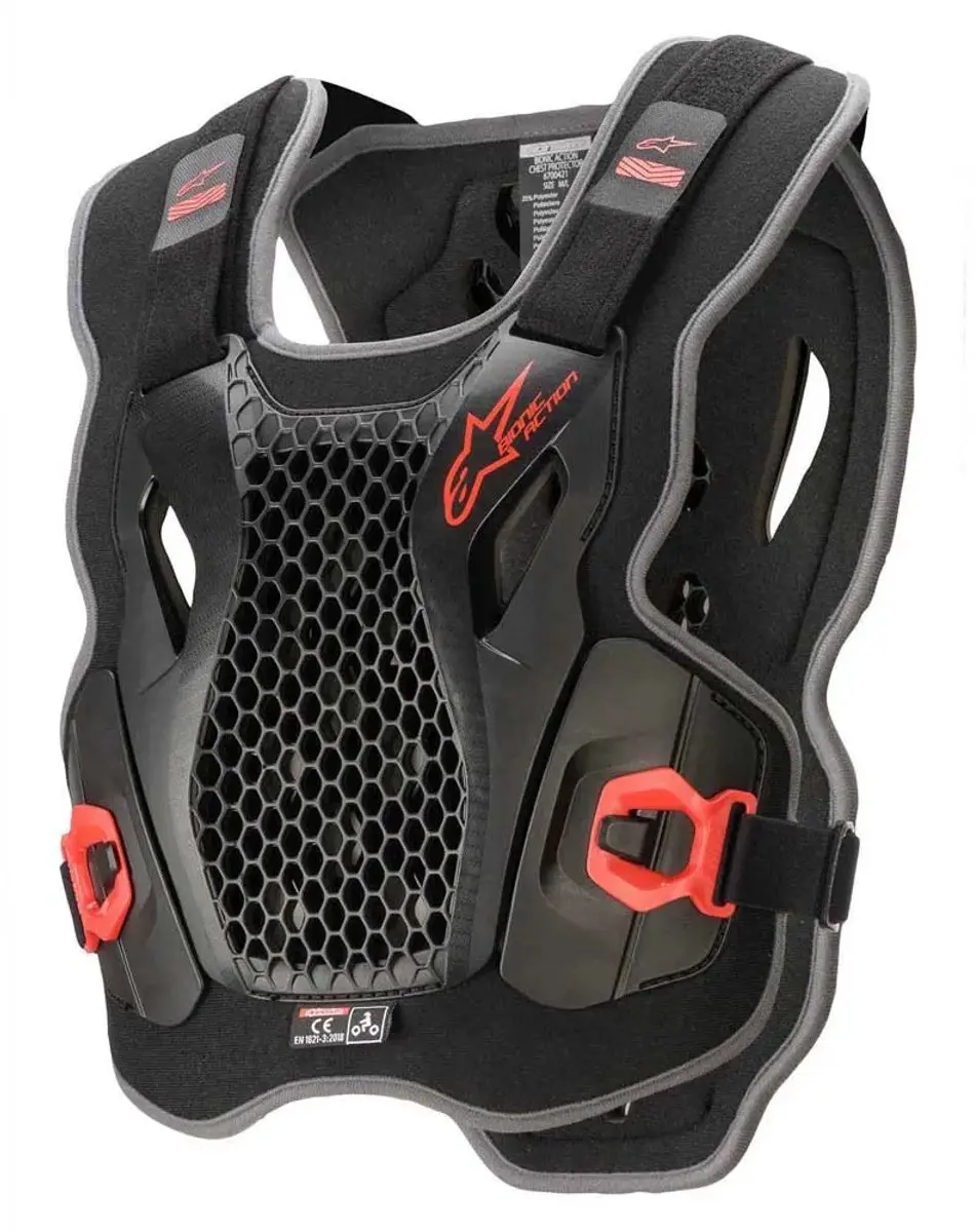 Alpinestars Bionic Action Body Protector Motocross - Zwart/Rood - XL/XXL - afbeelding 4 van 4