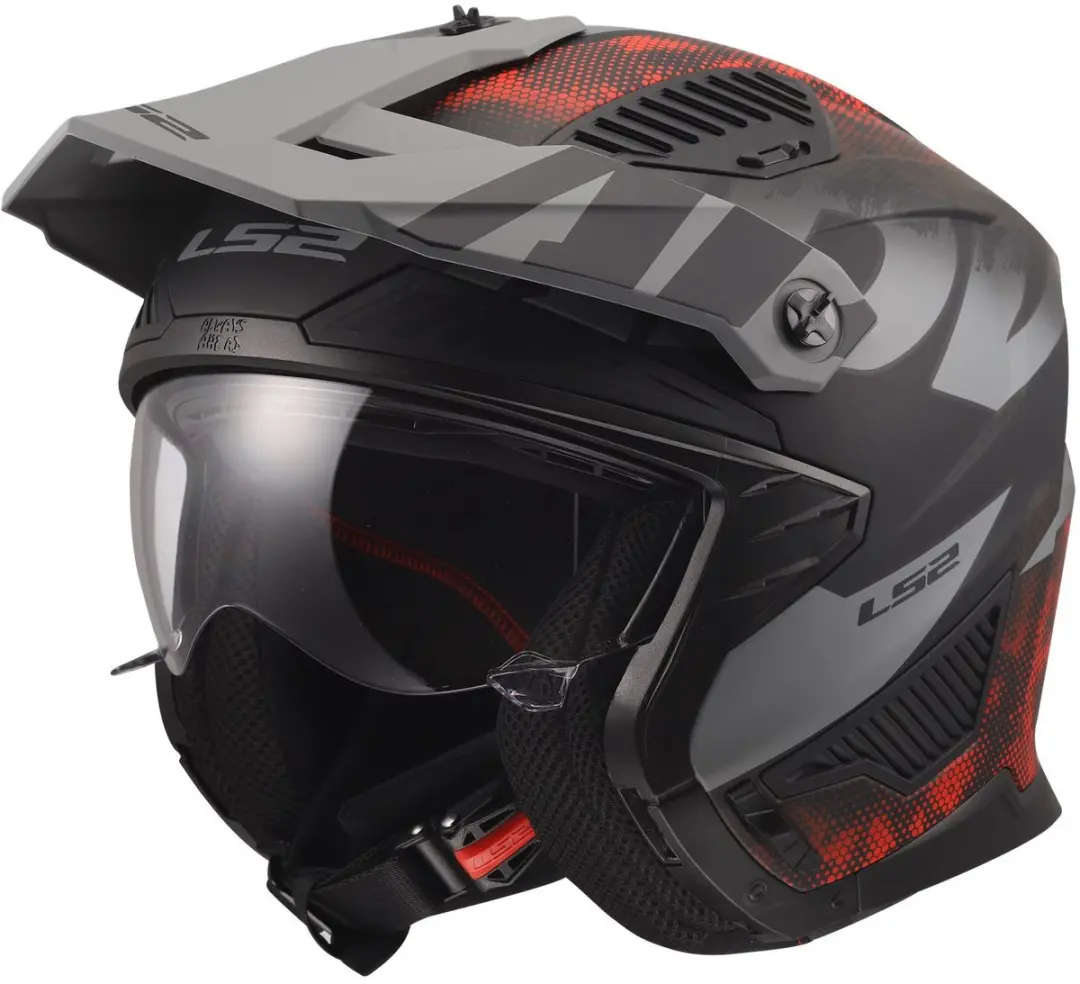LS2 Drifter Gas OF606 Motorcrosshelm - Grijs/Rood XXL - afbeelding 6 van 6