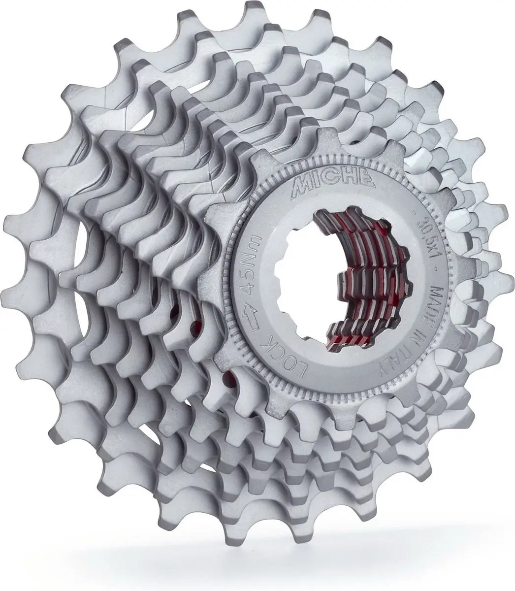 Miche Cassette 10v 12-30 Shimano Aluminium Zilver