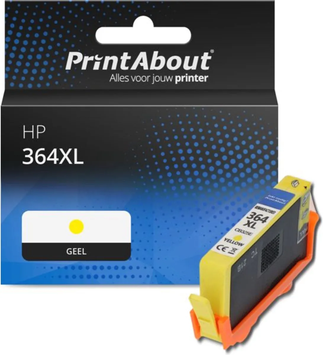 PrintAbout Inktcartridge CB325EE Geel - 15.6ml - o.a. HP Photosmart