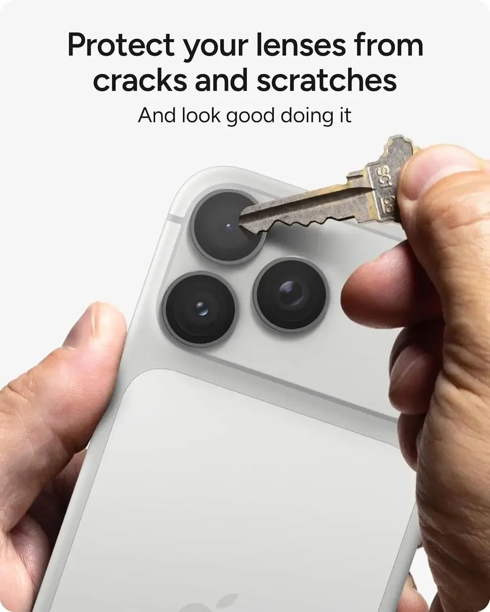 ZAGG Glass Elite Camera Rings iPhone 18 Pro/Pro Max - Zilver - afbeelding 3 van 6