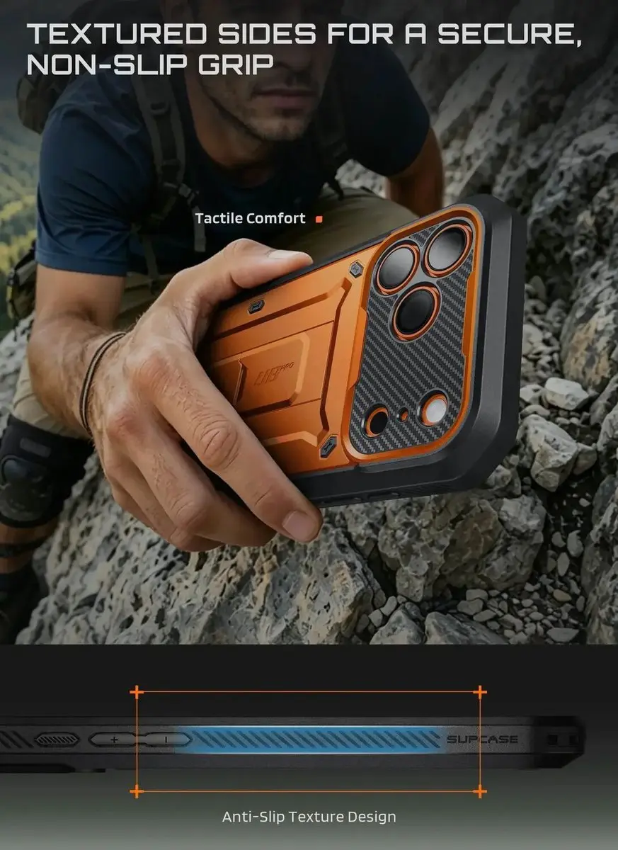 Supcase Unicorn Beetle Pro Hoesje iPhone 18 Pro Max - Oranje - afbeelding 3 van 6