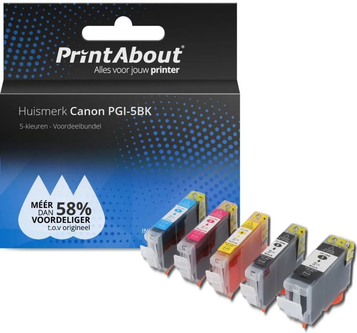 PrintAbout Inktcartridge PGI-5BK